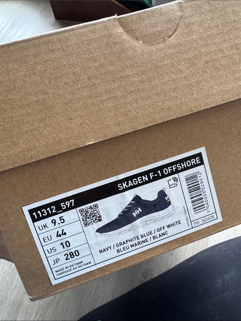 Helly Hansen Navy and Light Gray Men's Sneakers - Picture 4 of 4